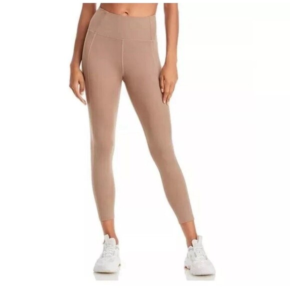 Girlfriend Collective Leggings Tan Latte Light Brown Small 7/8 High Rise Active - Picture 1 of 9